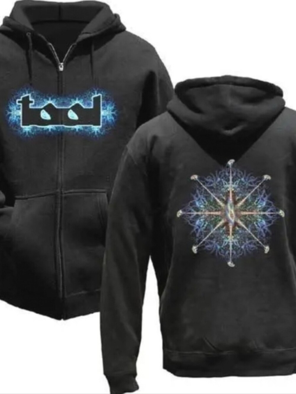 Tool Nerve Ending Zip-Up Black Hoodie